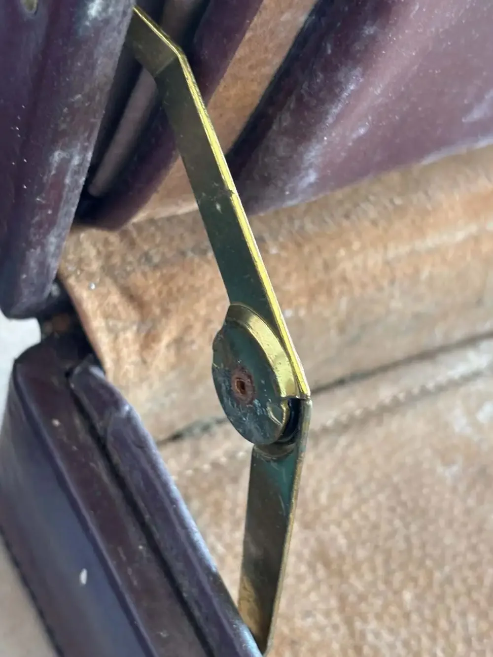 Vintage Top Grain Leather briefcase made In Romania.